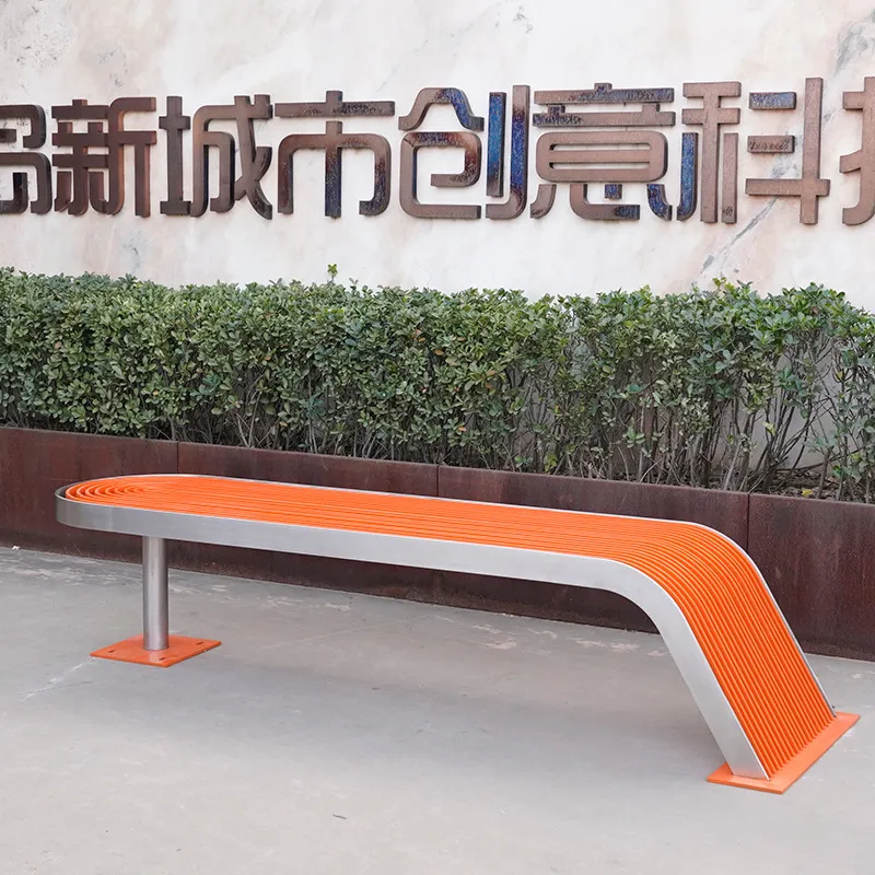 Garden Bench Metal - Banco de Aço Inoxidável para Área