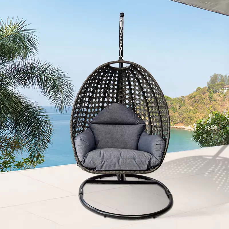 Outdoor Furniture Egg Chair - Cadeira Suspensa de Vime em Formato