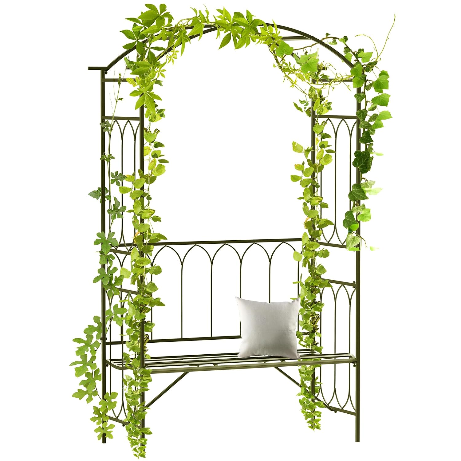 Garden Bench Metal - Arco de treliça metálica com banco