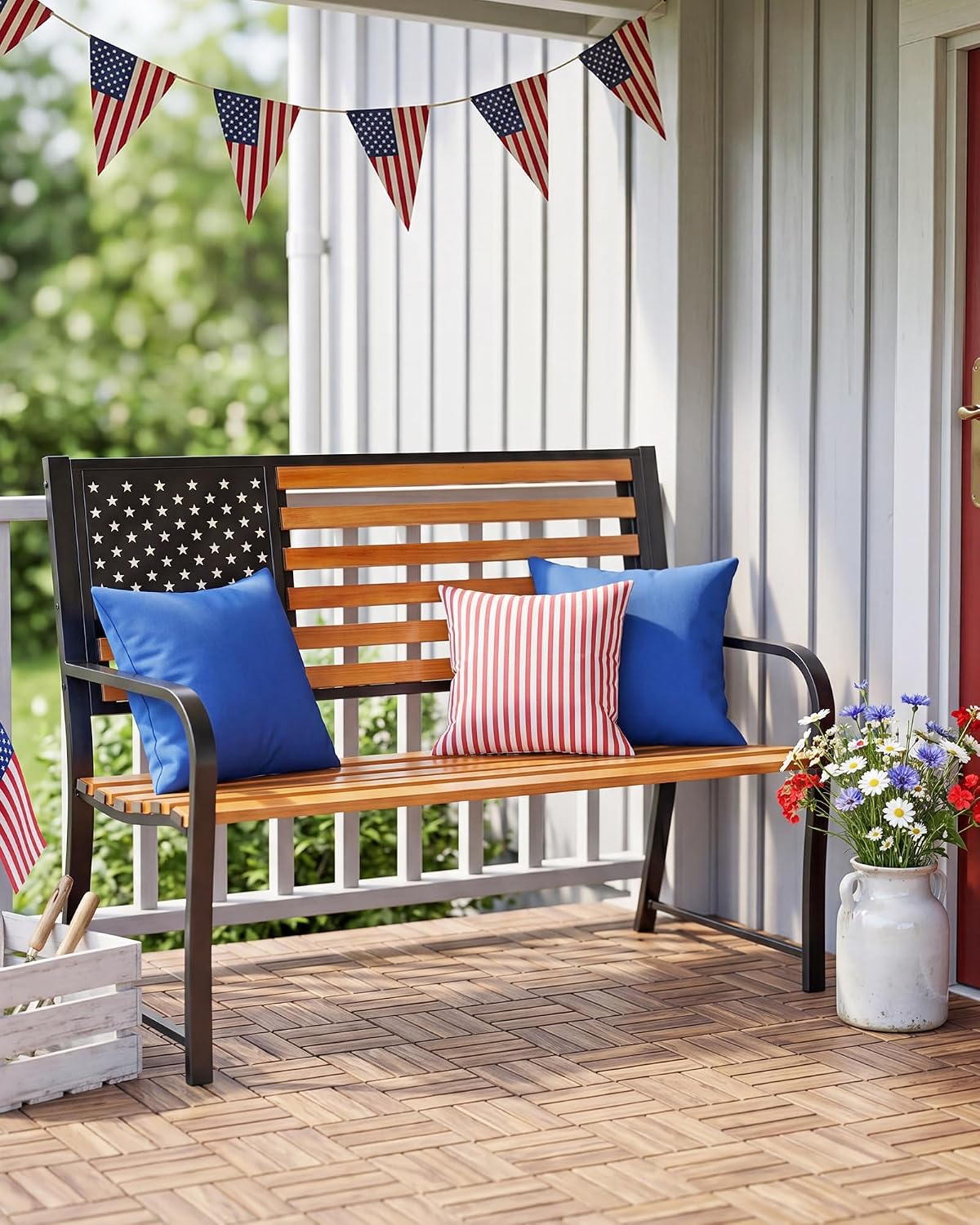 Garden Bench Metal - Banco de exterior de 50