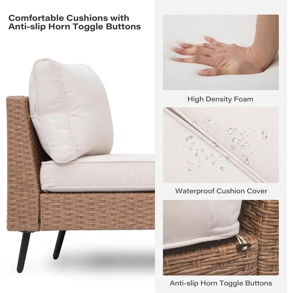 Outdoor Furniture One Piece - Conjunto de Sofá Seccional de 7