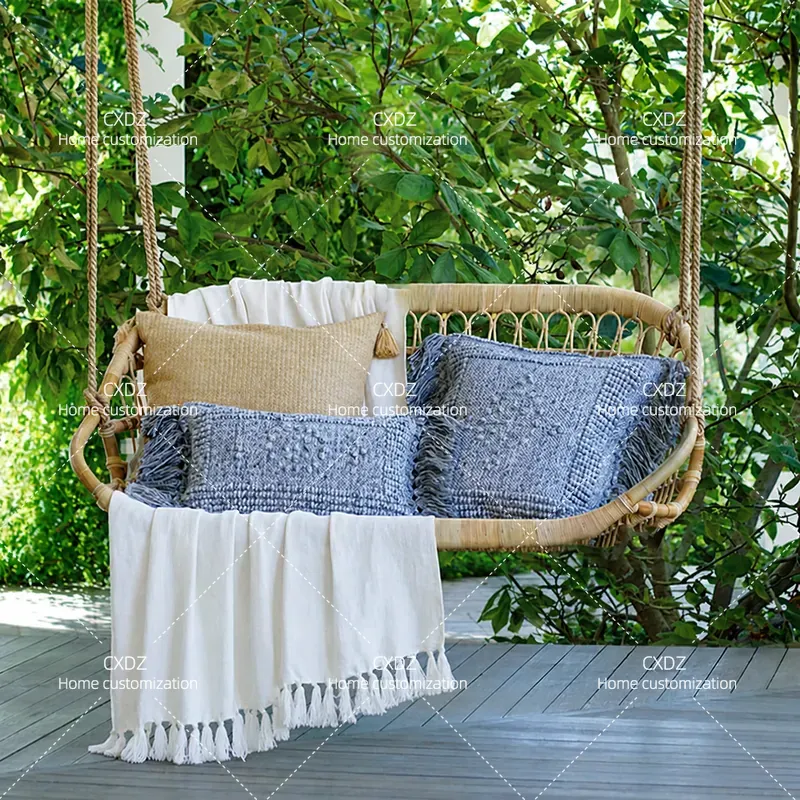 Outdoor Furniture Bali - Cadeira Suspensa Dupla de Rattan para