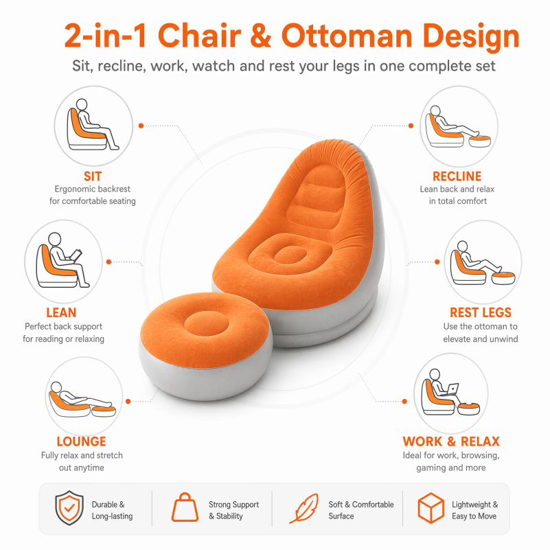 Conjunto de Sofá Inflável com  - Outdoor Furniture Bali avaliação e preço