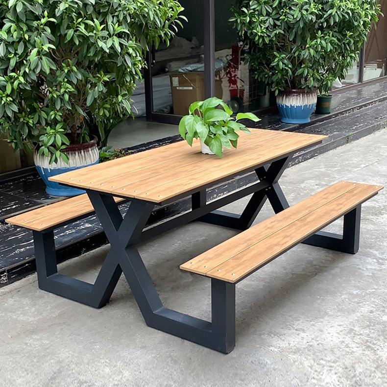 Banco Moderno de Madeira Maciç - Garden Bench Metal avaliação e preço