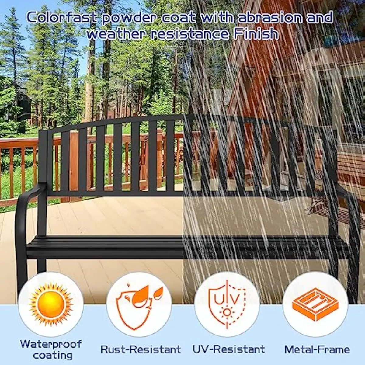 Banco de Metal para Jardim, Pá - Garden Bench Metal avaliação e preço