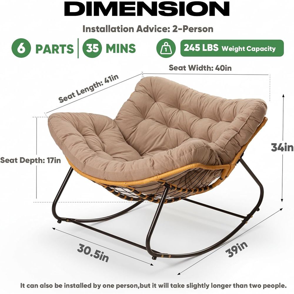 Cadeira Papasan com Almofada,  - Outdoor Furniture Egg Chair avaliação e preço