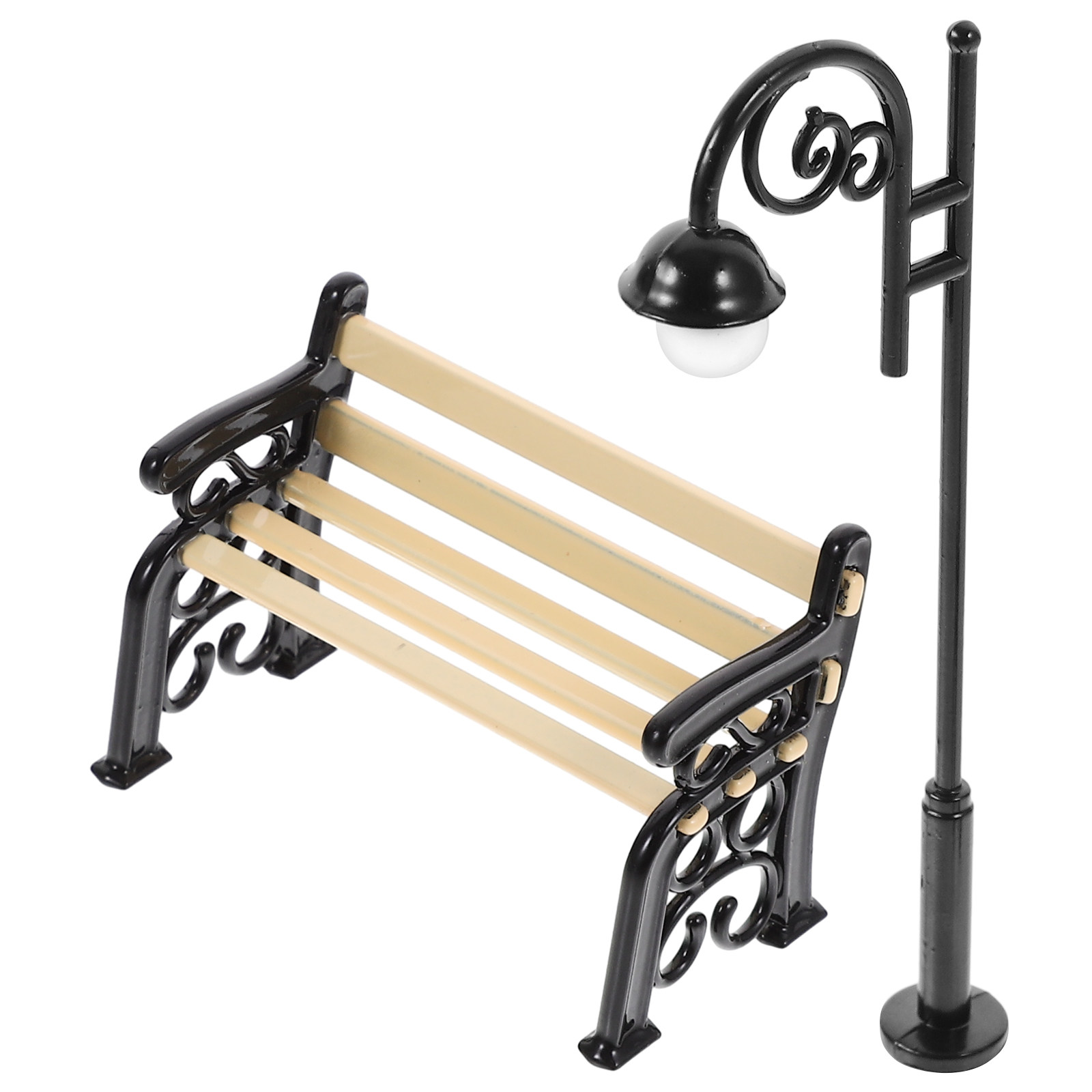 1 conjunto de bancos em miniat - Garden Bench Metal avaliação e preço